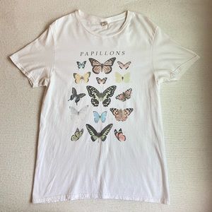 Urban Outfitters - Papillons Butterfly Crew Neck Tee